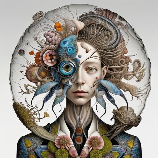 Whimsical Floral Folk Art in Glass