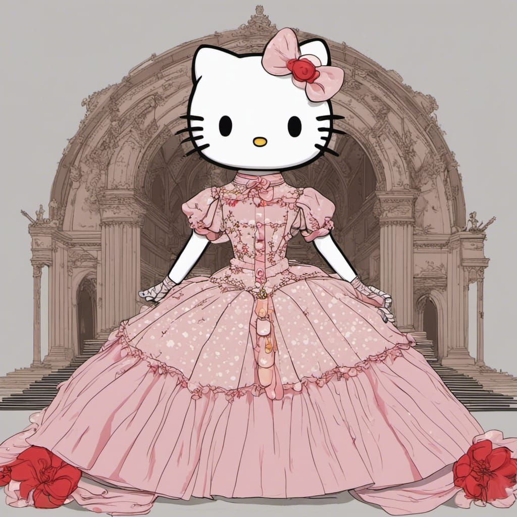 Hello Kitty Lolita Style Princess Tutu Dress Cosplay Costume Satin Ball Gown  Pageant Birthday Party Adult Halloween Costume Park Visits Cat - Etsy