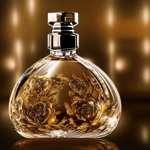 Sparkling perfume bottle