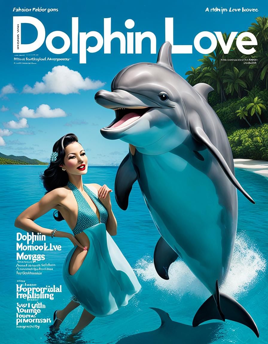"The cover of A fashion magazine featuring cute anthropomorp...