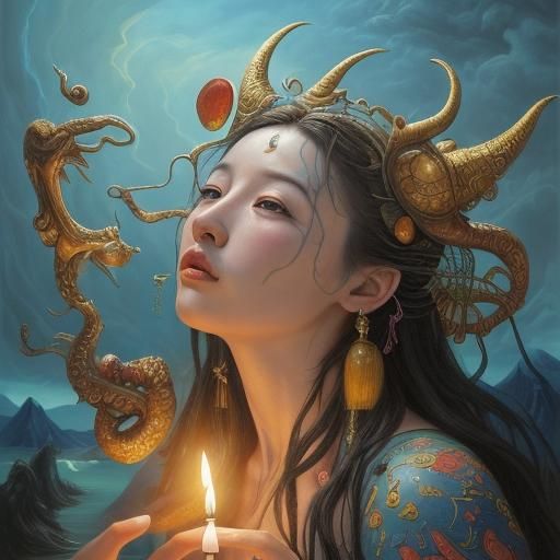 Dragon Over Earth: Surreal Hyperrealistic Celebration