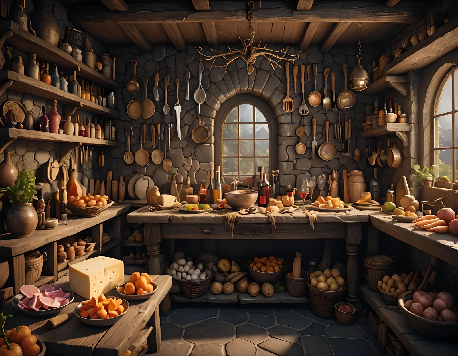 Bilbo's Pantry - AI Generated Artwork - NightCafe Creator