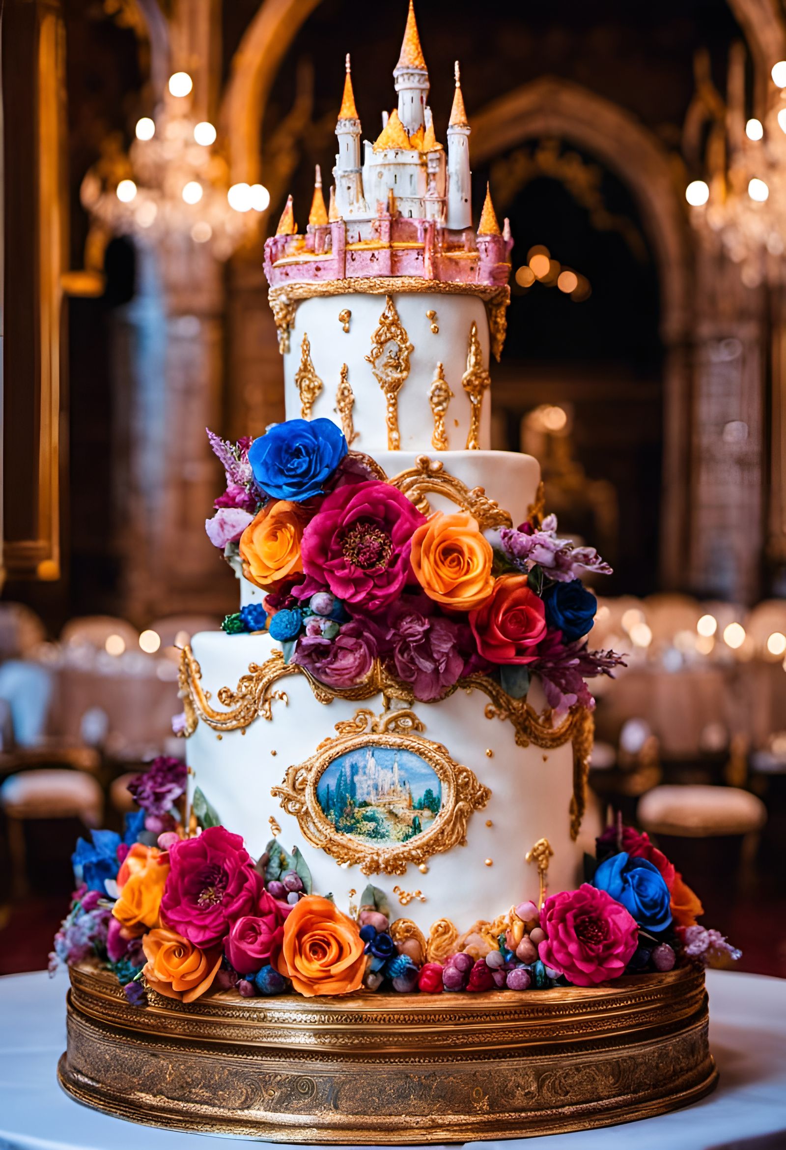 A princess fairytale wedding cake  by @Mongolius