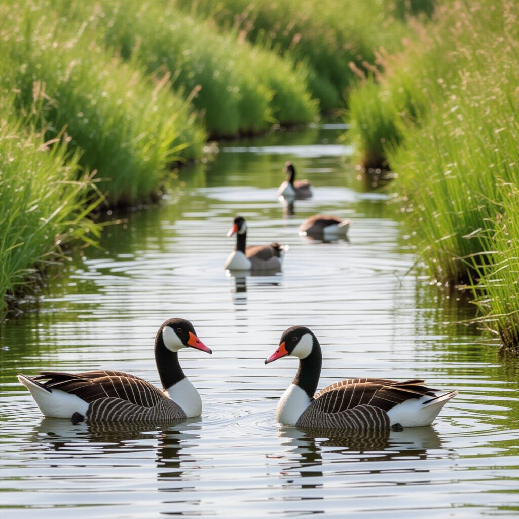 Swans in Pastel Sky: A Dreamlike Vista