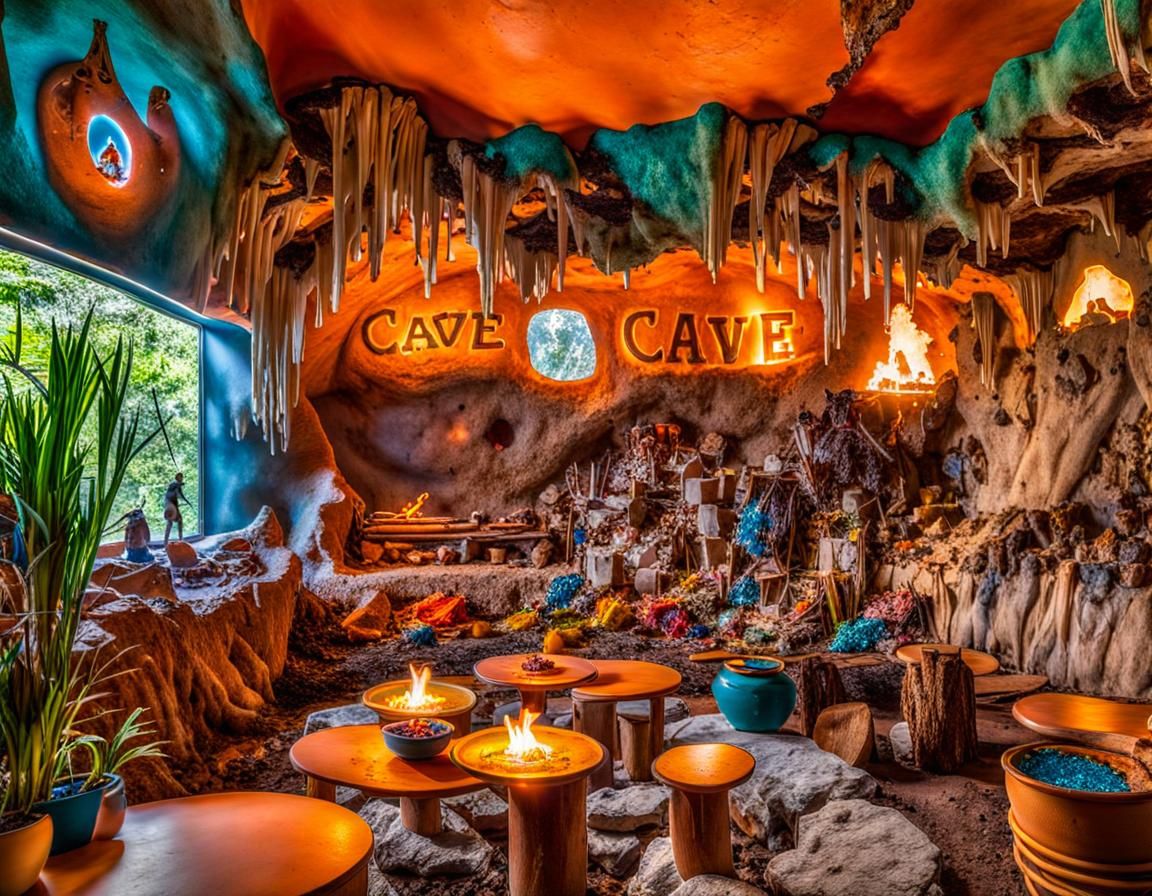 Beautiful Cave Lounge Area