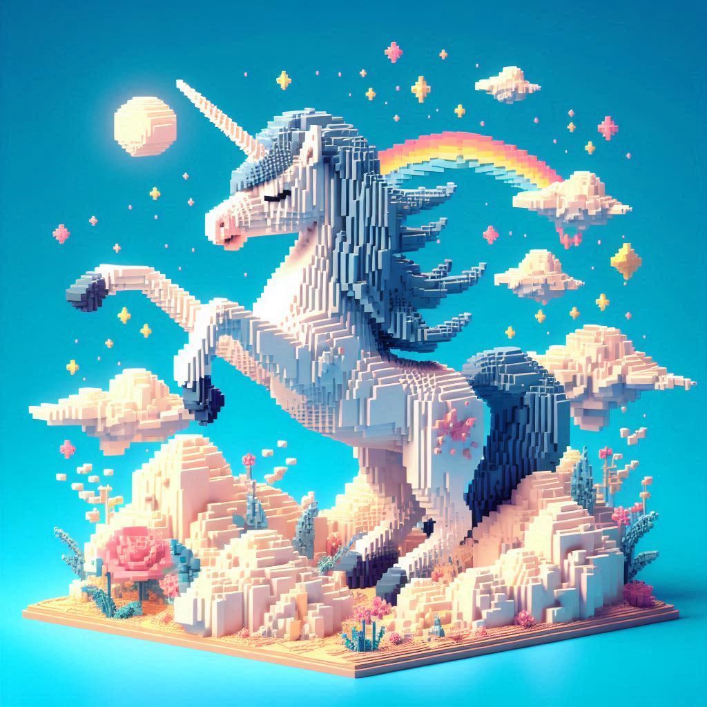 Voxel Art Unicorn