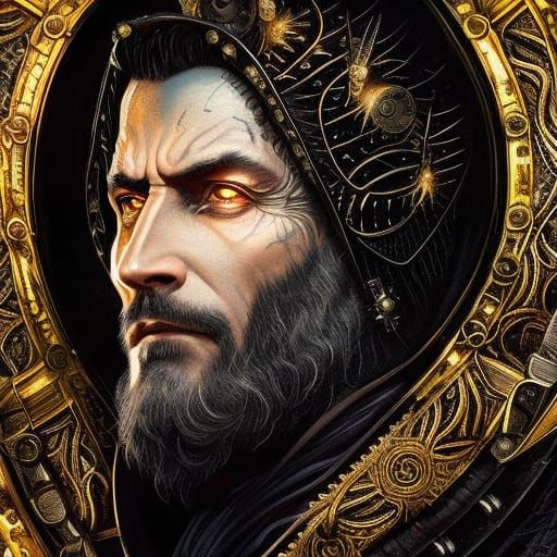 Possessed Wizard King - Steampunk Portrait - AI Generated Artwork ...