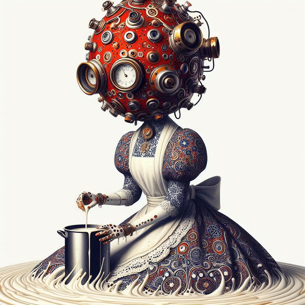 Absurd milk maid  by @mitavan