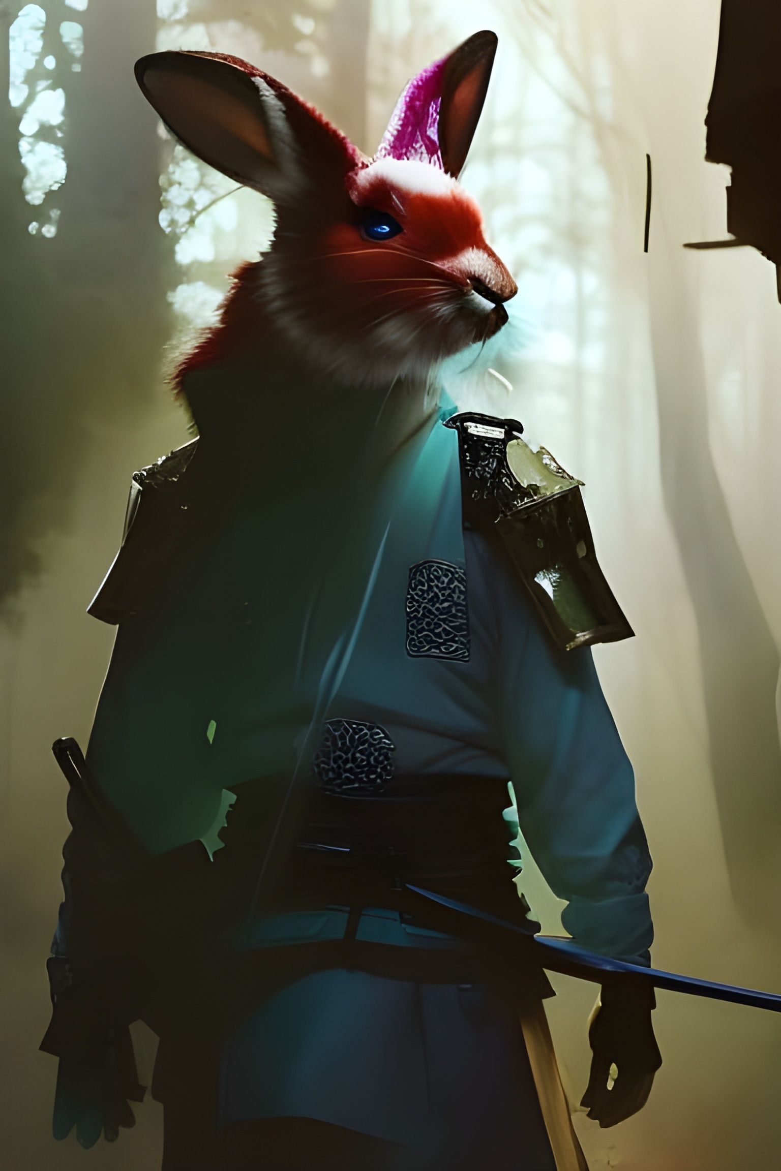 Anthropomorphic Rabbit Samurai - AI Generated Artwork - NightCafe Creator