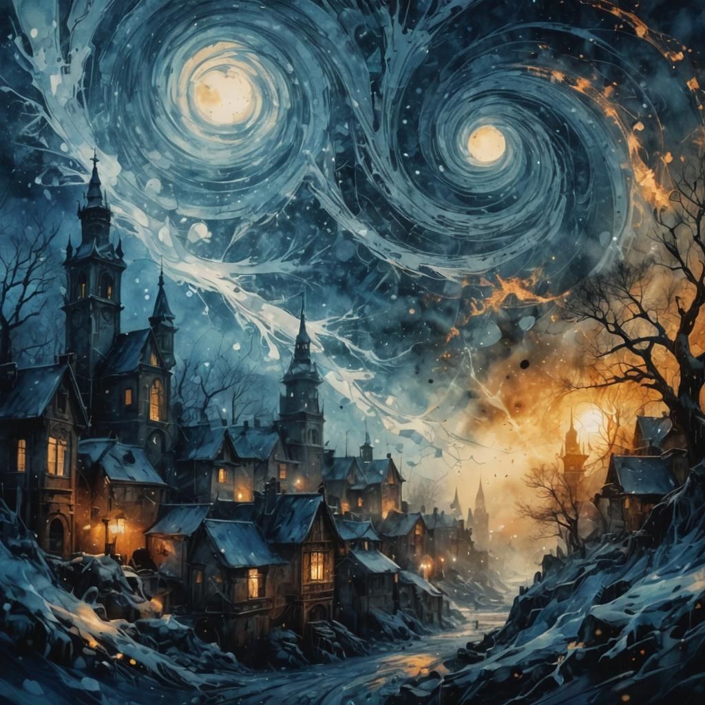 Town at night...  by @Margot
