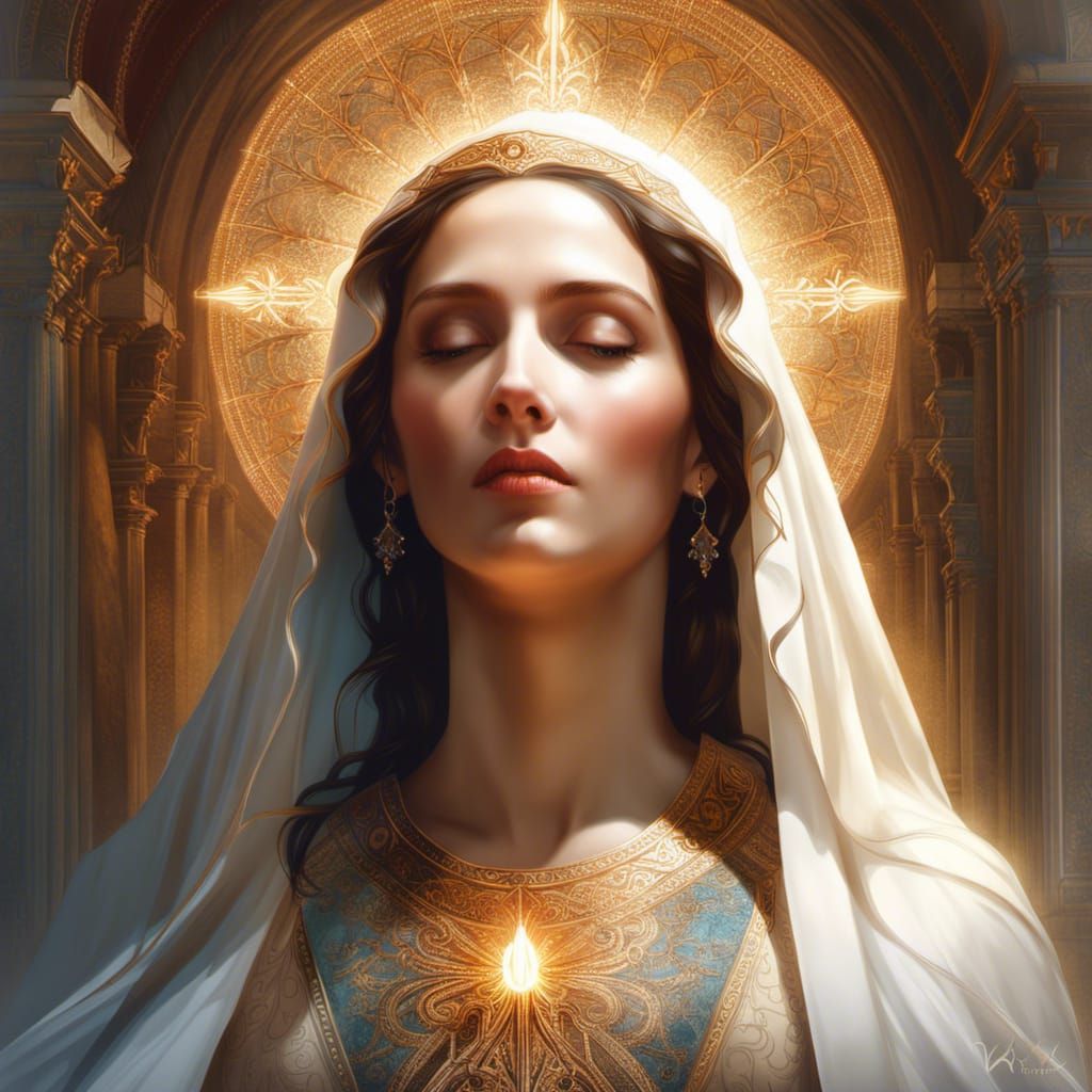 A portrait of the Virgin Mary! - AI Generated Artwork - NightCafe Creator