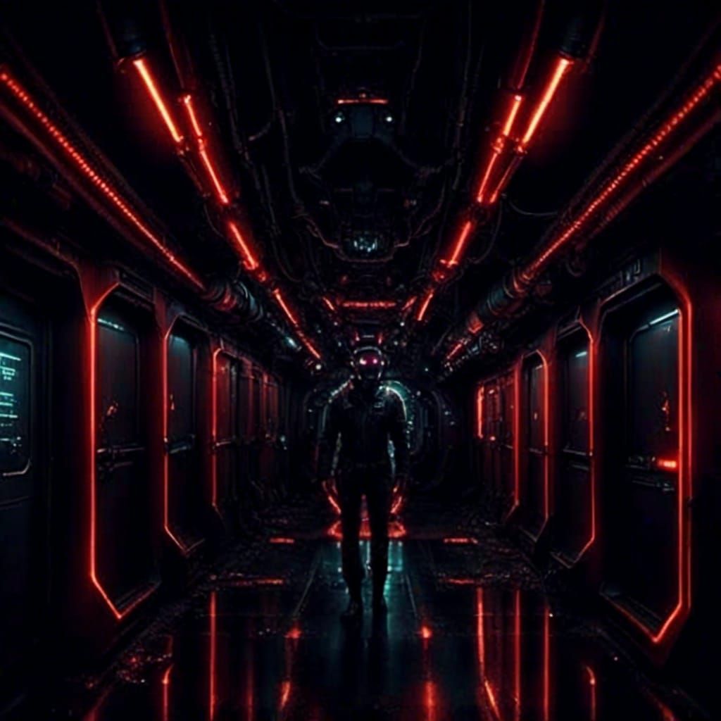 Dark Corridor 636 ⚙️ Creepy Astronaut & Six Doors