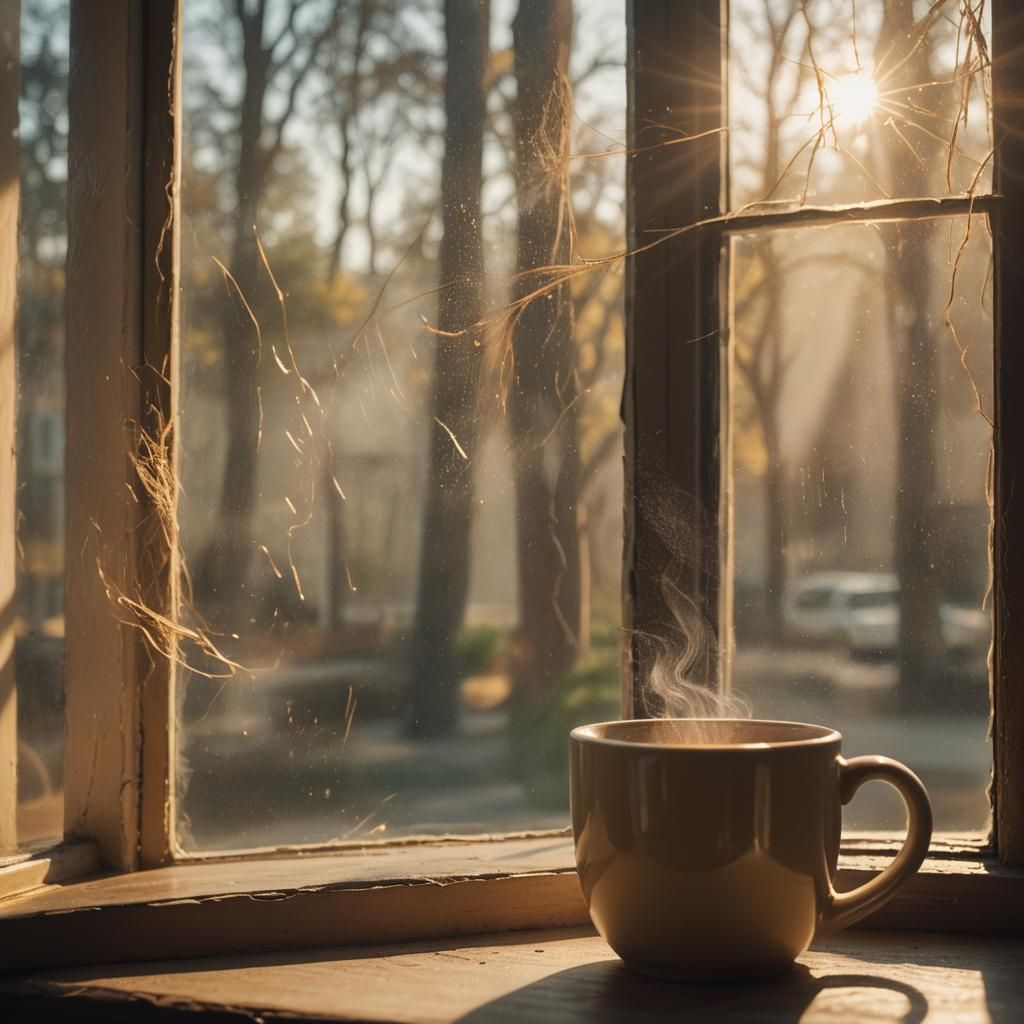 Golden Light Illuminates a Tranquil Morning Scene