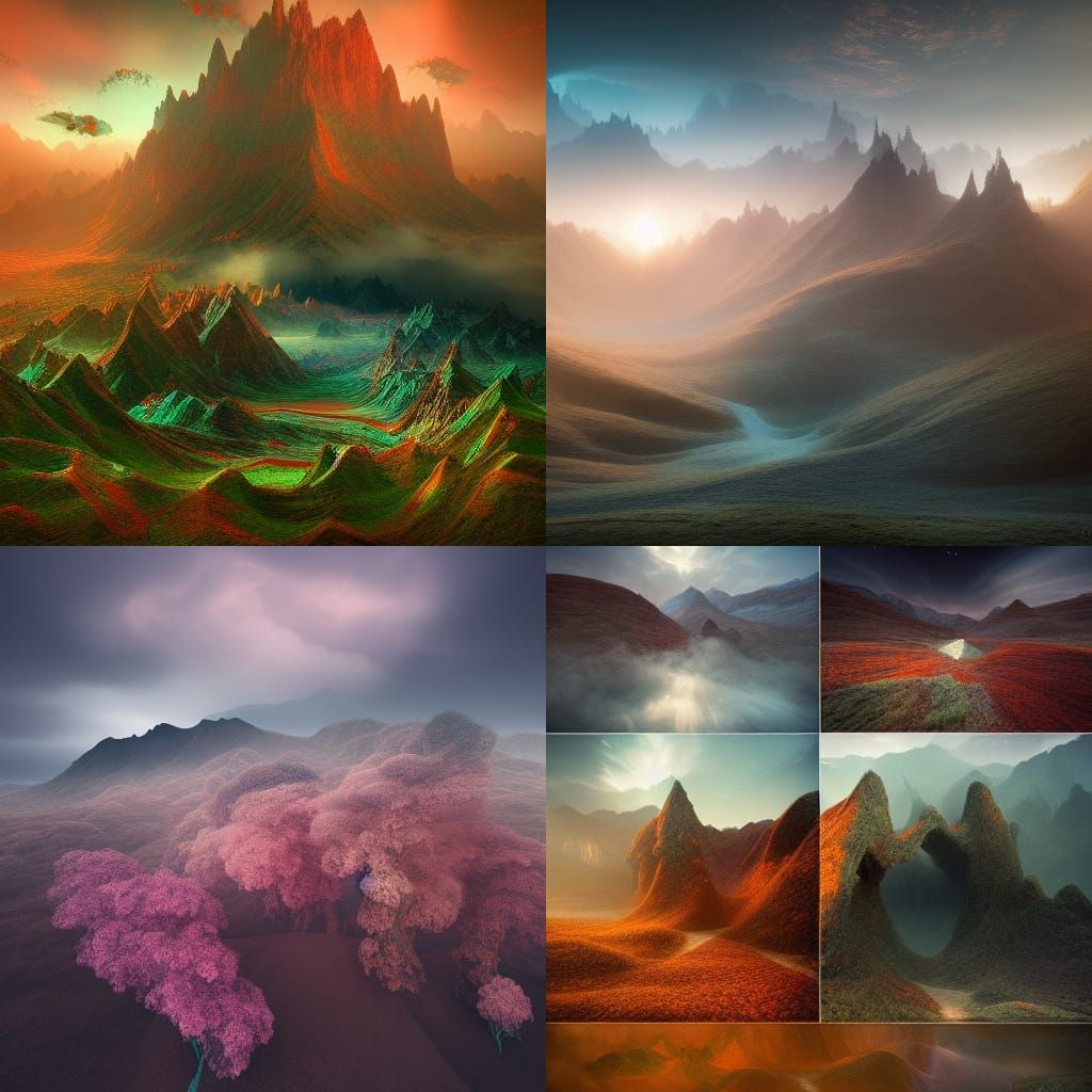 Ulpiano Carrasco Fantasy Landscape Sampler - AI Generated Artwork ...