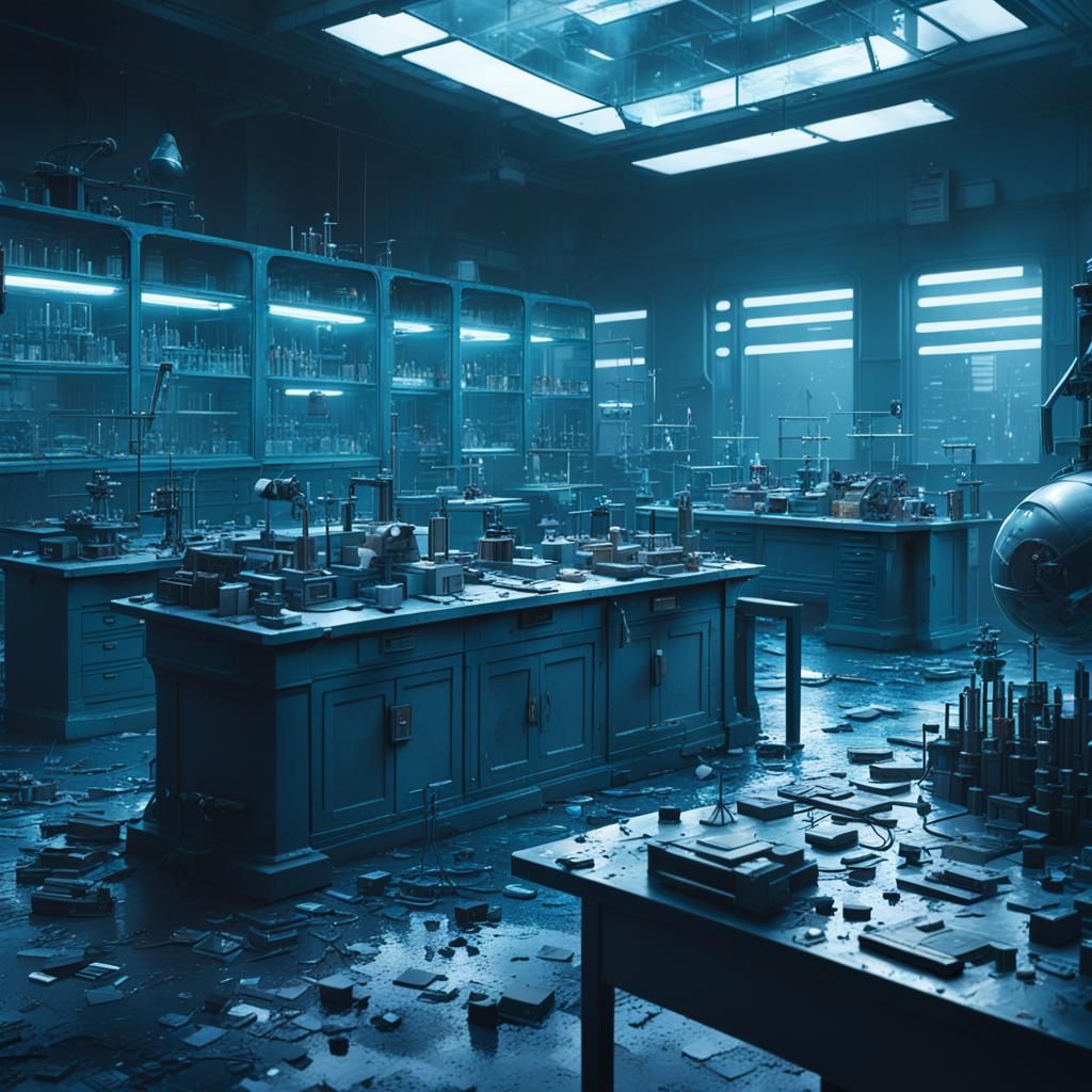 damaged laboratory