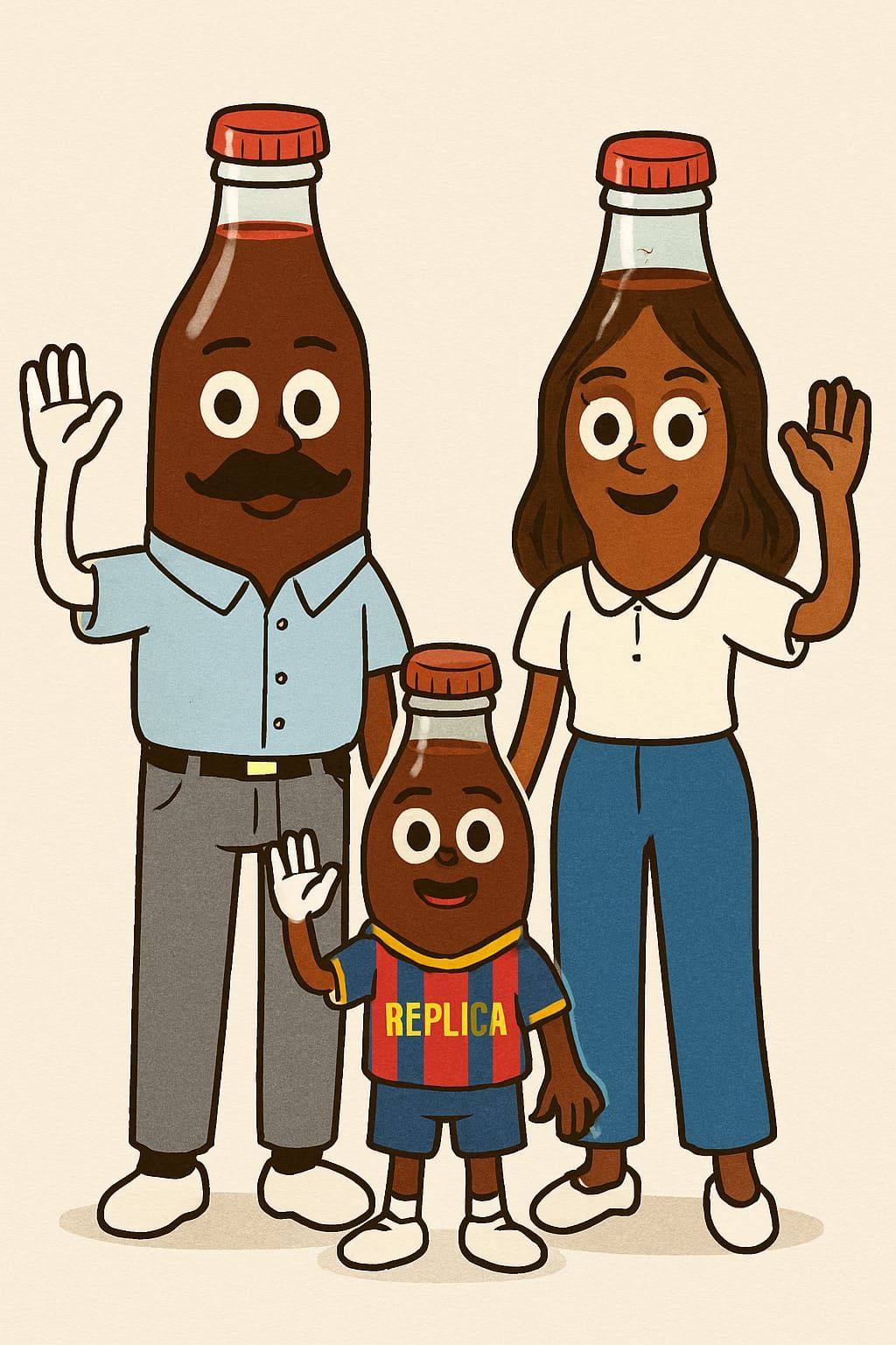 Pop bottle, mom bottle, son bottle