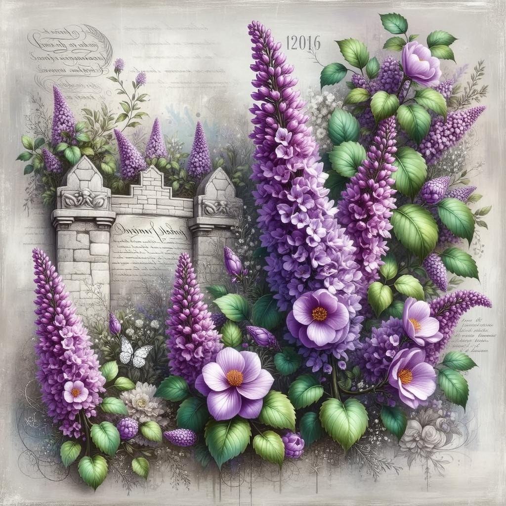 Wisteria and a Singular Grey Wall