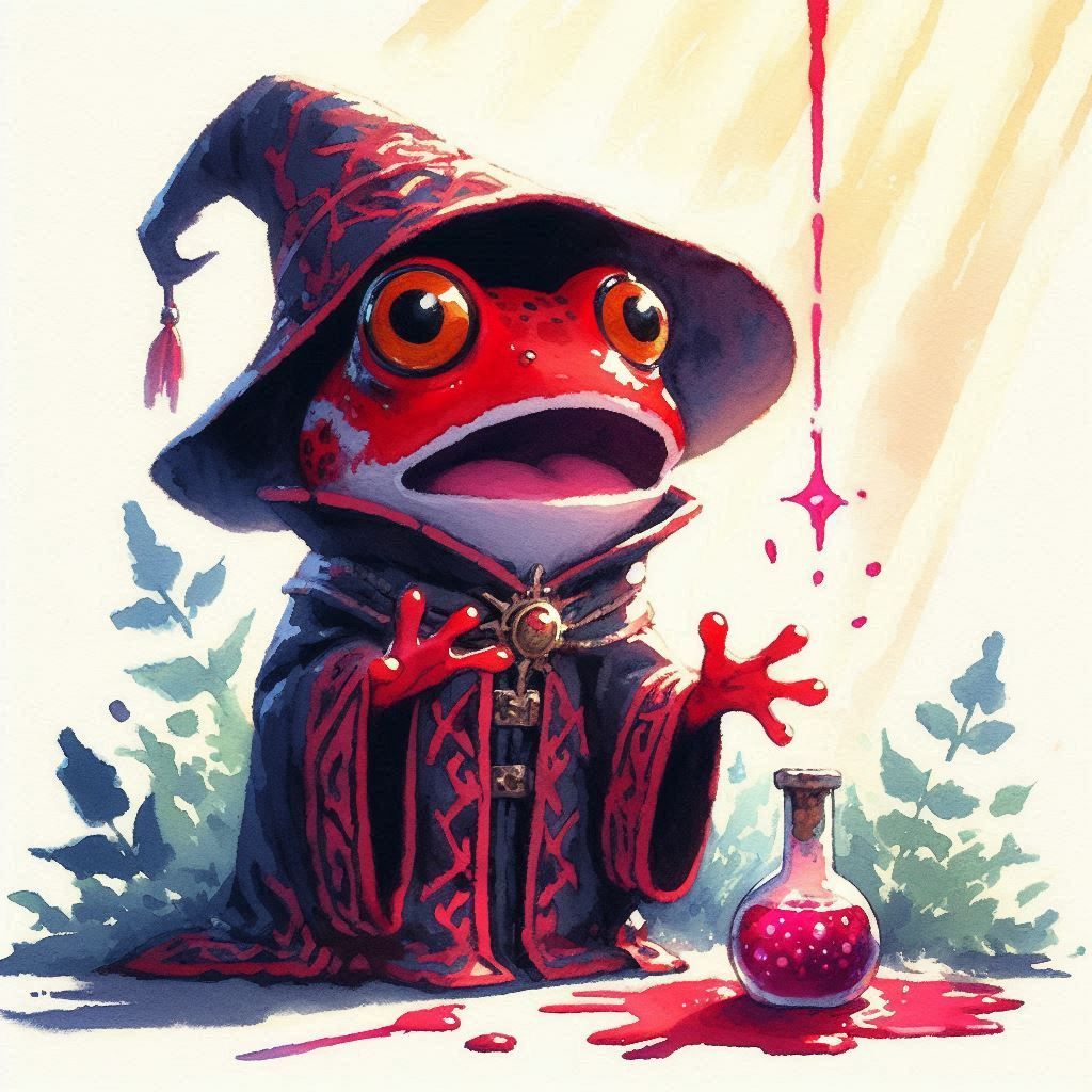 Surprised Frog Mage