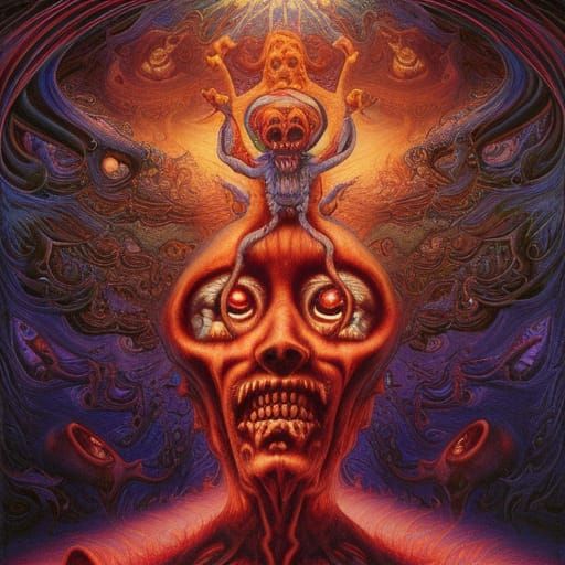 If Hell is an Abyss then Abaddon is the Abyss , Alex Grey, Lisa Frank ,Frank Miller, Seb McKinnon, Nestor Benjumea, Gustave Dore, Mystical,...
