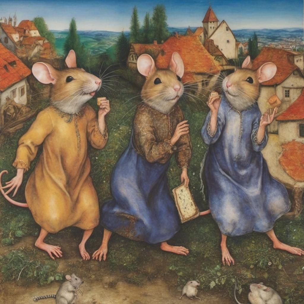 The mice have risen over the city, the air smells of wine, t...