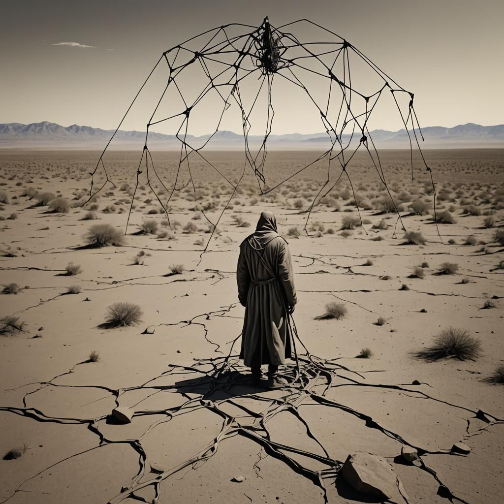 Generate an image that conveys the burden of life. Depict a ...