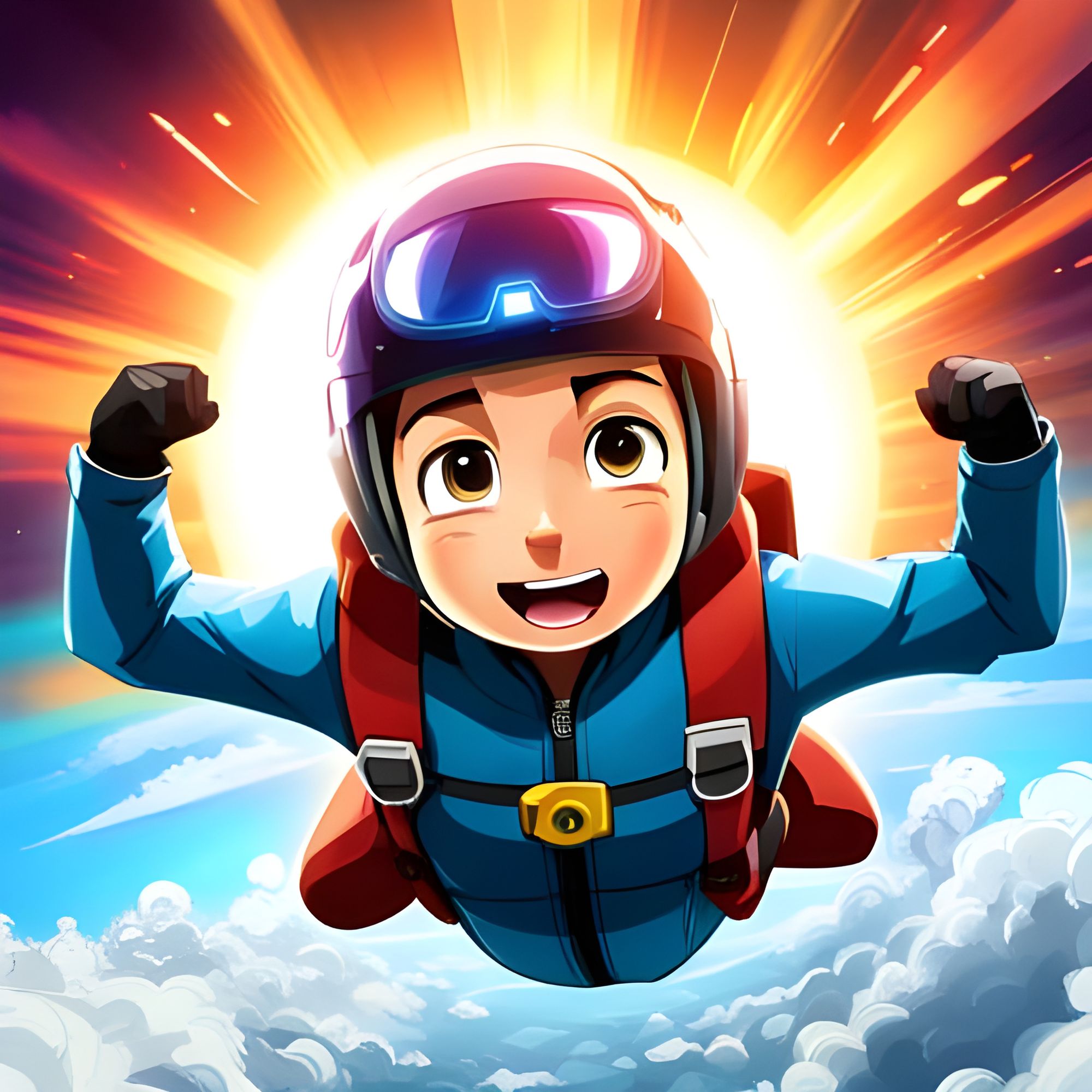 Skydiving Skydiver ️’s Diving In Sky. - AI Generated Artwork ...