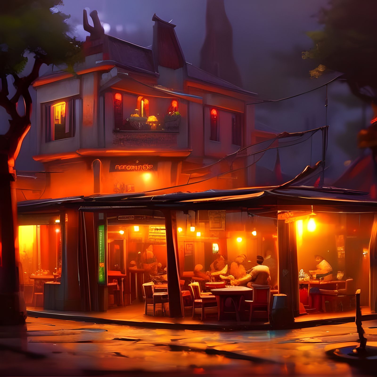 An African NightCafe  by @SirHeckerich