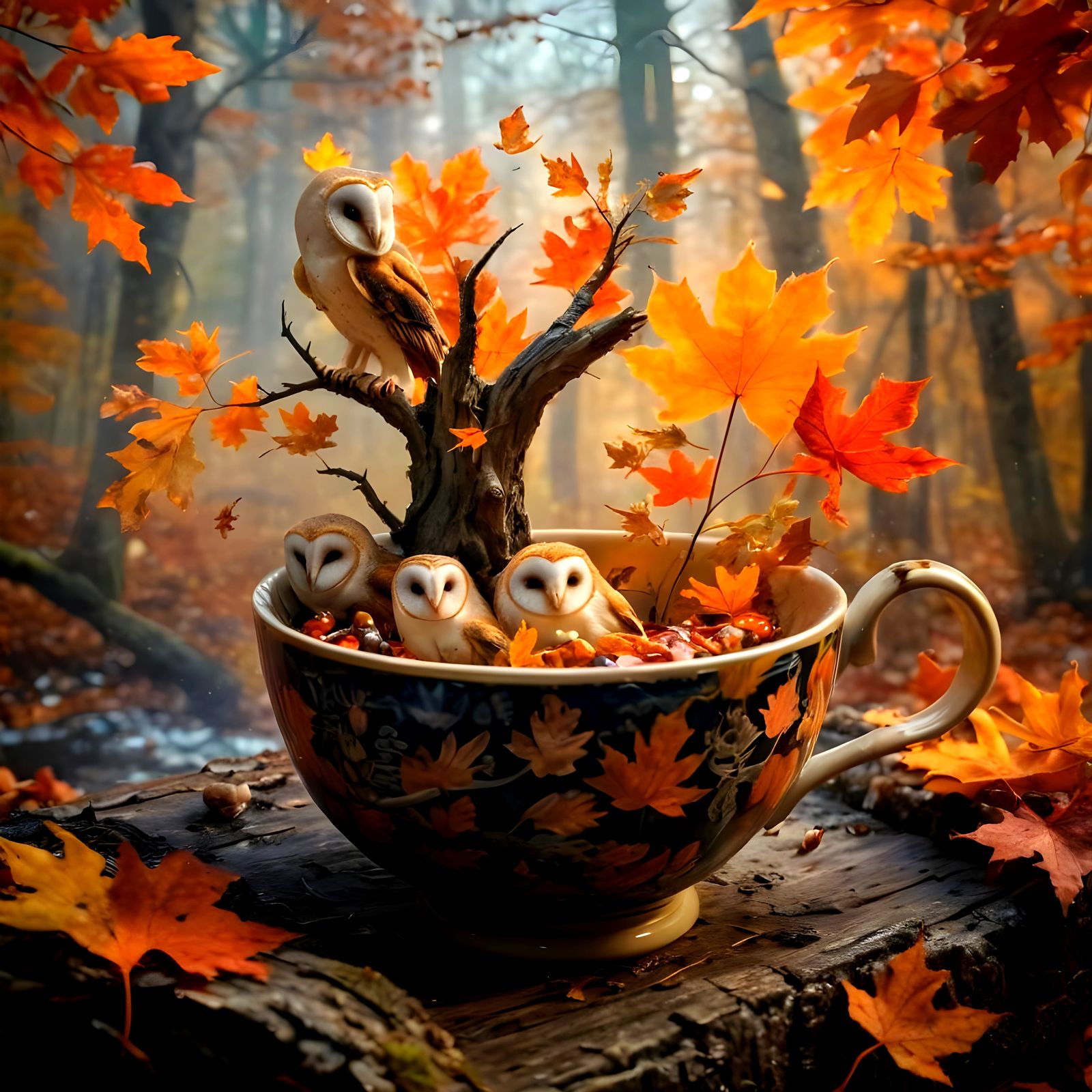 Barn Owls in Autumn   by @lawrencelot