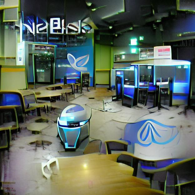 An empty bliss cybercafe neurolink AI