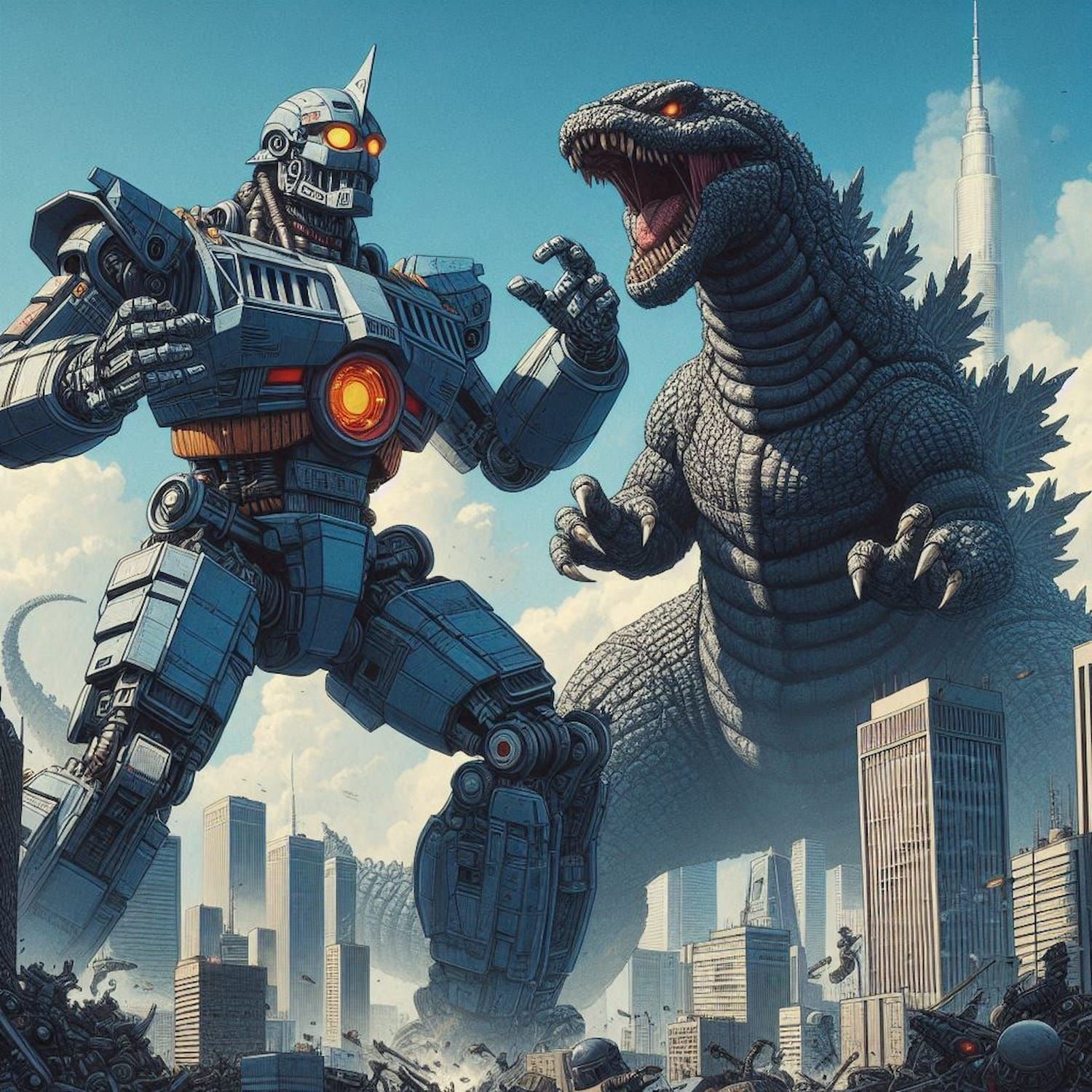 Godzilla Versus a Giant Robot