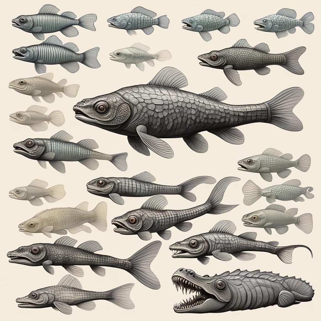 Otherworldly alien exoplanet, Dwarf-Gourami-fish/ Dwarf-Boa/...