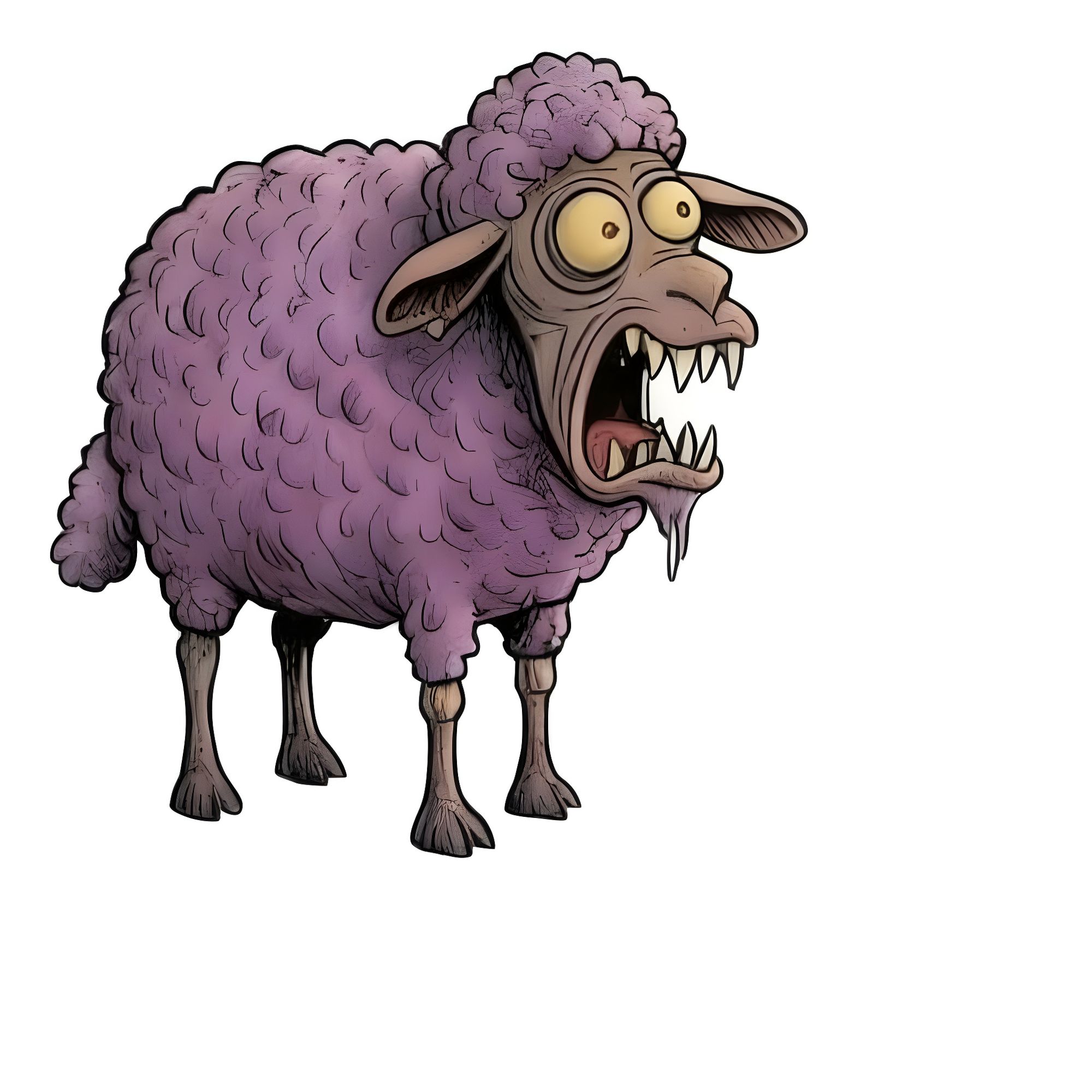 a mental scene with the pig and the sheep - Start Image 1