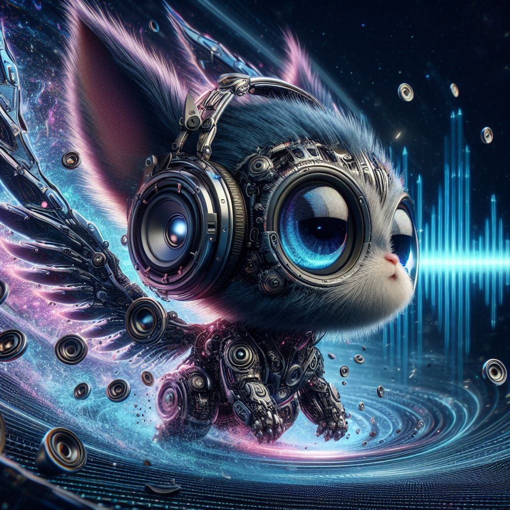 Cyborg Mythical Creature Loves his Tunes