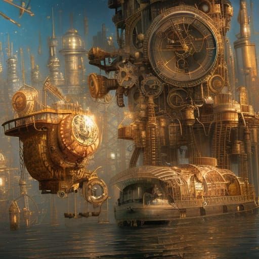 steampunk city - AI Generated Artwork - NightCafe Creator