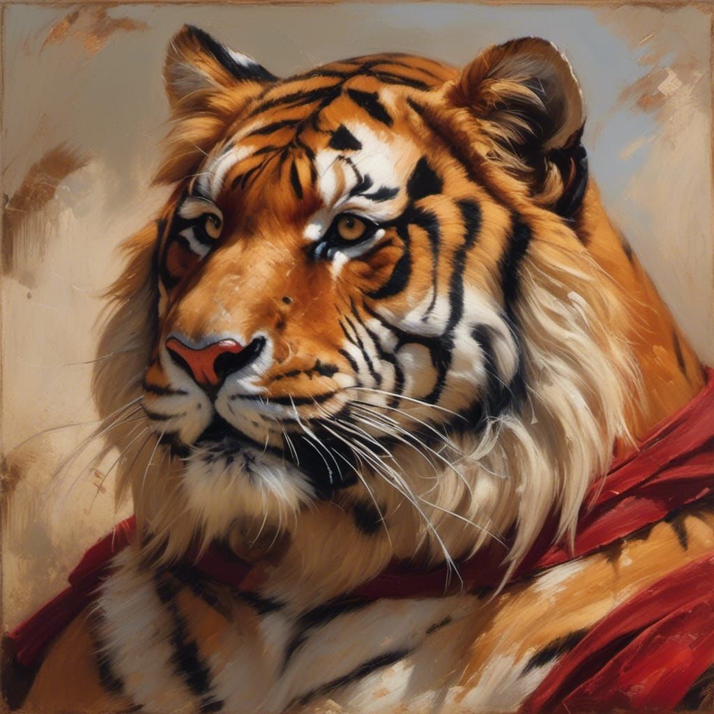 A tiger <lora:Roman Oils:0.3>