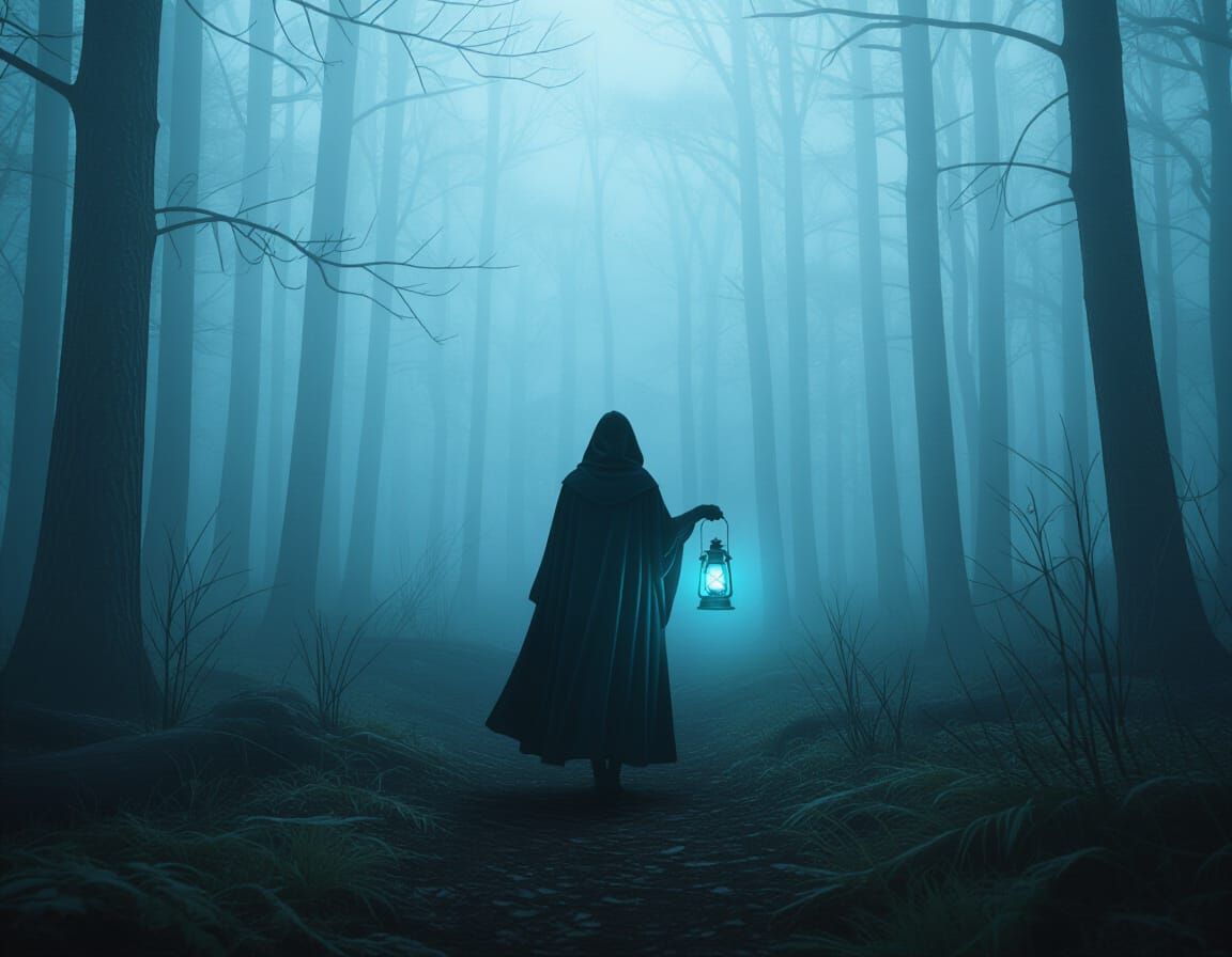 An eerie, mystical foggy forest  by @EmzMc