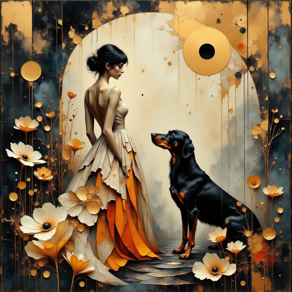 Woman and Dog  by @Ravenscar