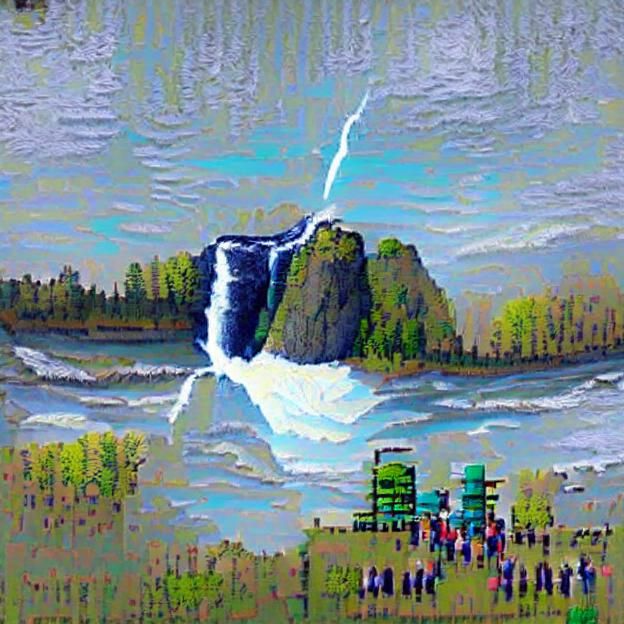 snoqualmie falls 8bit 8k