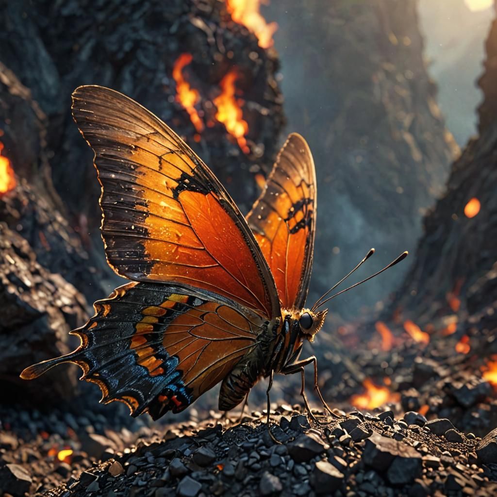 Phoenix butterfly, born from the ashes  by @Samuel Vimes