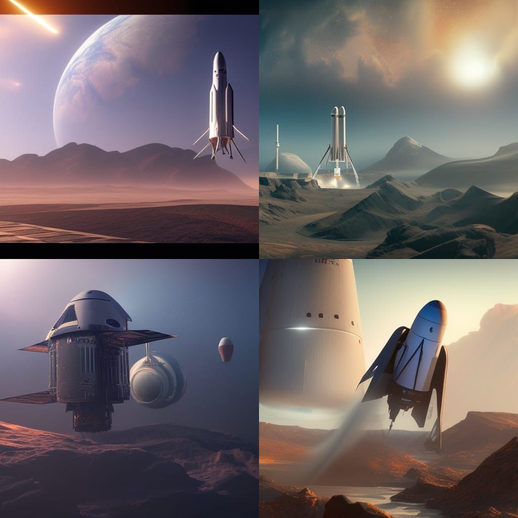 SpaceX AI Generated Artwork NightCafe Creator