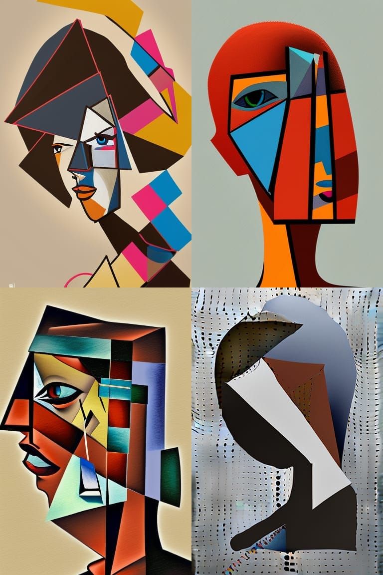 Cubist Woman - AI Generated Artwork - NightCafe Creator