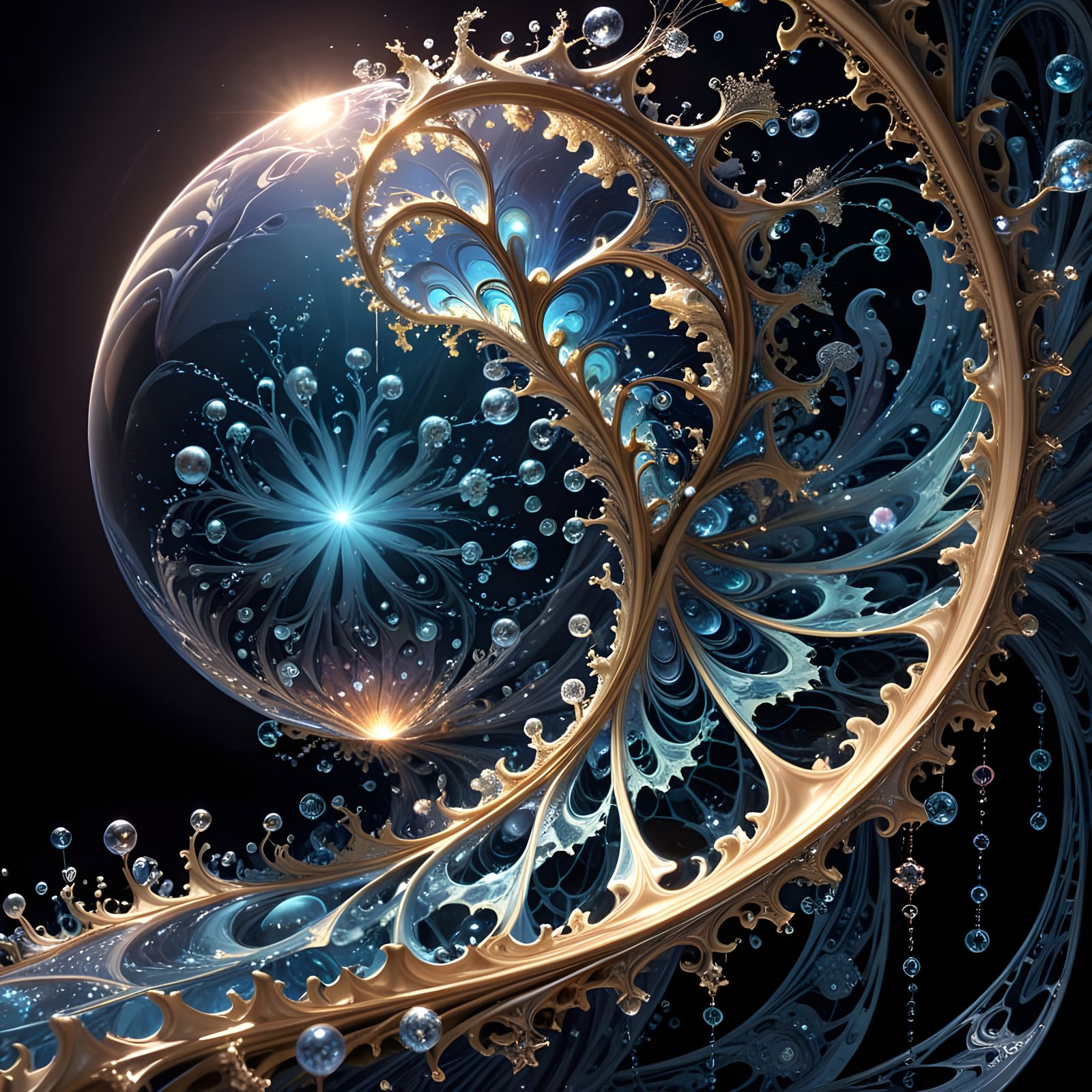 Ethereal Waterfalls in Hyperspatial Geometry