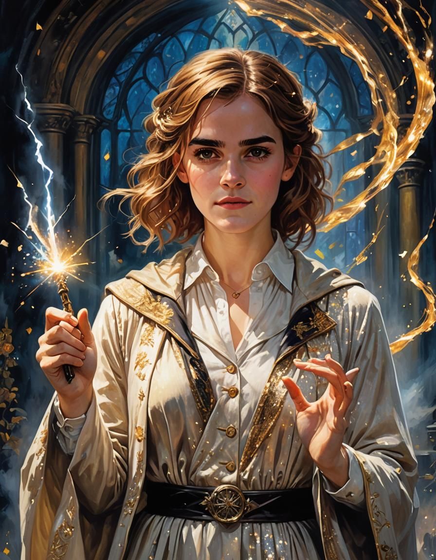 Emma Watson as Hermione Granger 🪄 - AI Generated Artwork - NightCafe ...