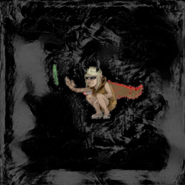 Tiny demon imp fiend throwing a pickle into a bushel of cucumbers in order to cause chaos, deviantart concept art