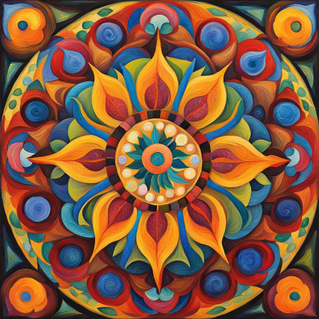 Floral mandala - AI Generated Artwork - NightCafe Creator