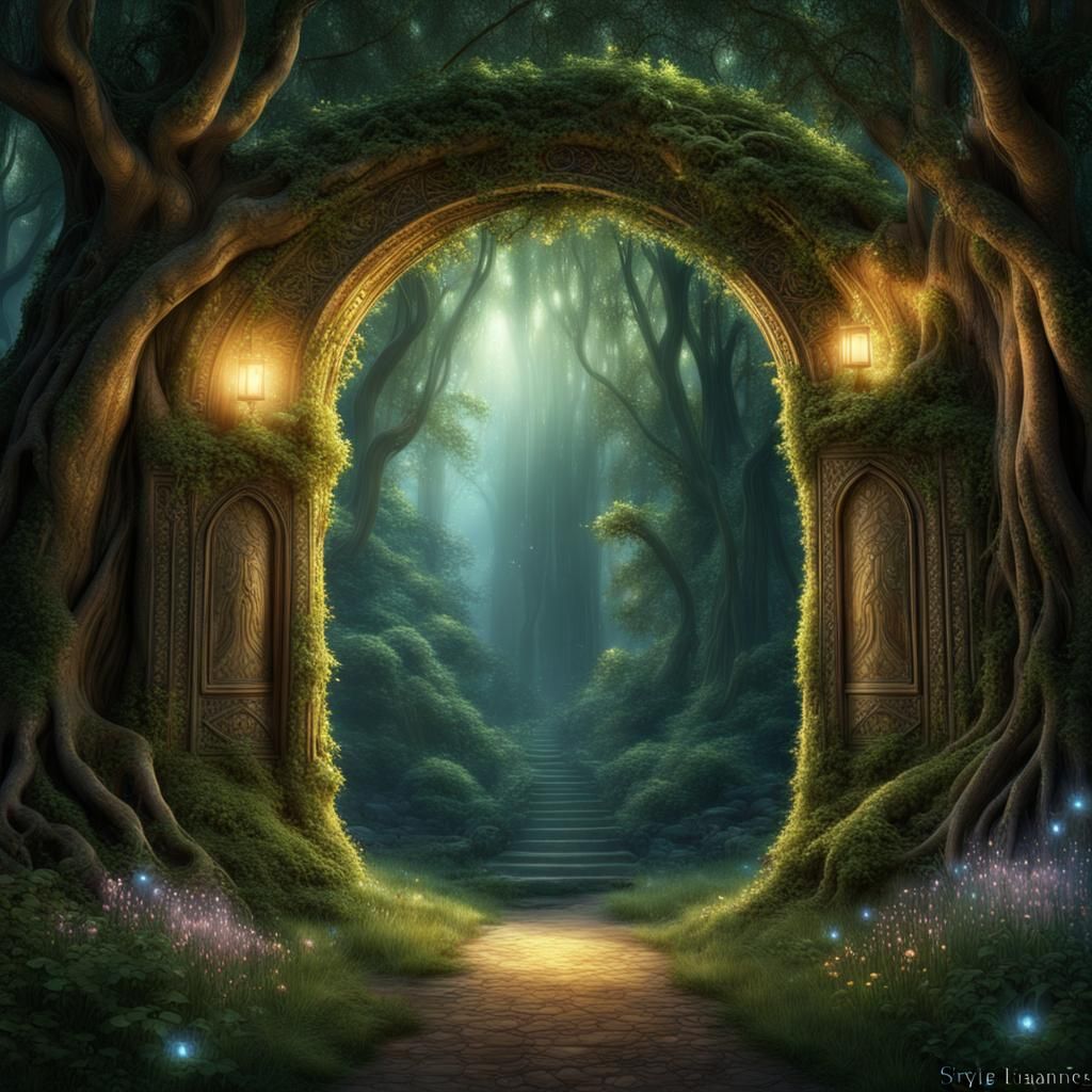 Enchanted Forest Arch - AI Generated Artwork - NightCafe Creator