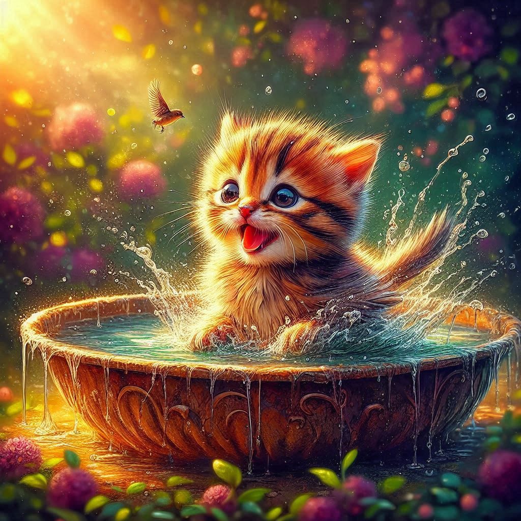 Kitty Bath  by @D Rivers
