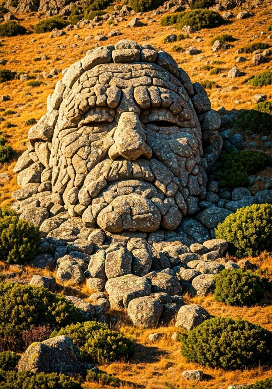Face on the Hillside   by @Colin Davis