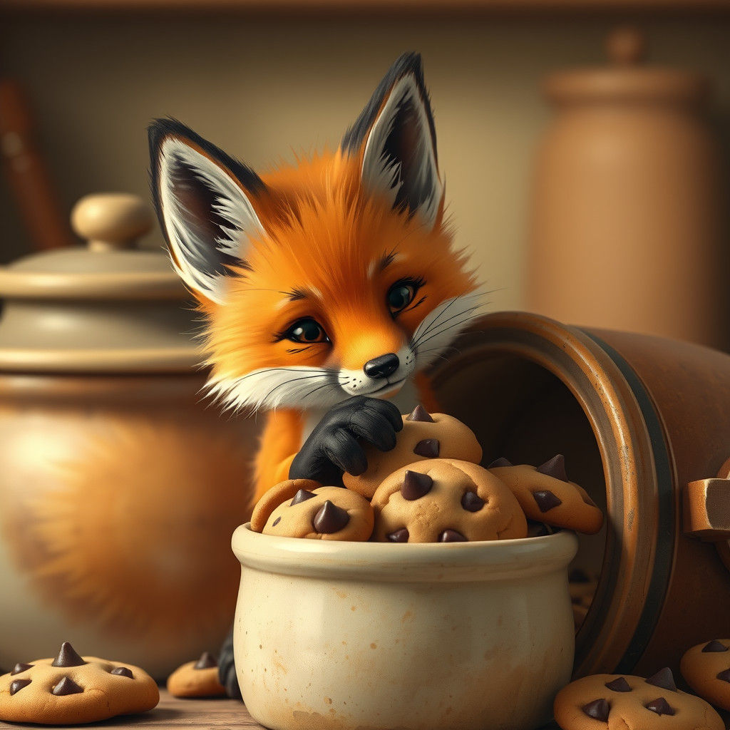 cookie fox  by @Moonwolf