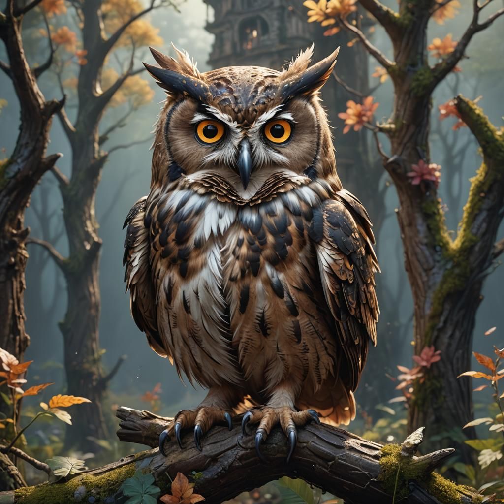 A very happy owl